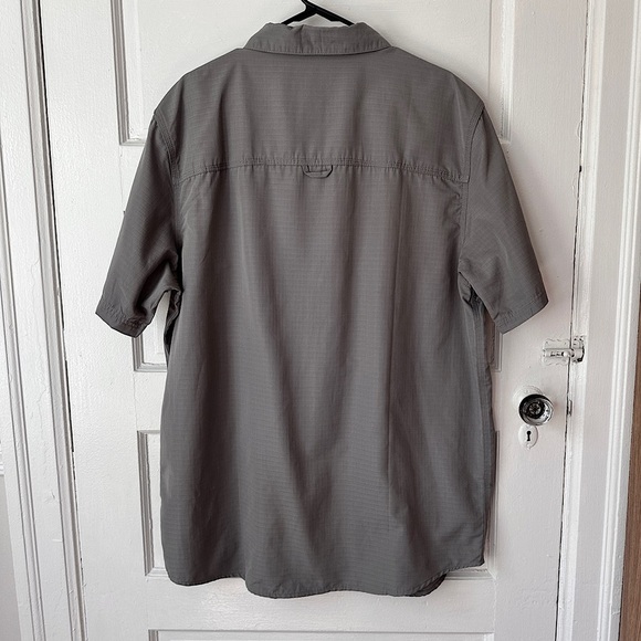 Smiths Workwear Men’s Button Front Shirt L Ripstop Collared Short Sleeve Utility - Picture 11 of 11